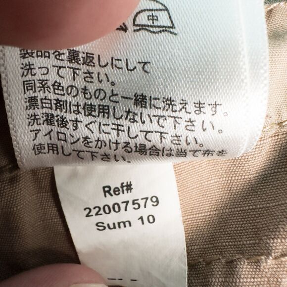 Eddie Bauer Blakely Fit 7" Shorts Womens 16 Tan Ripstop Cotton Flap Pockets - Picture 16 of 16